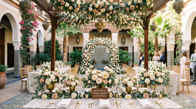 décoration florale mariage Marrakech.