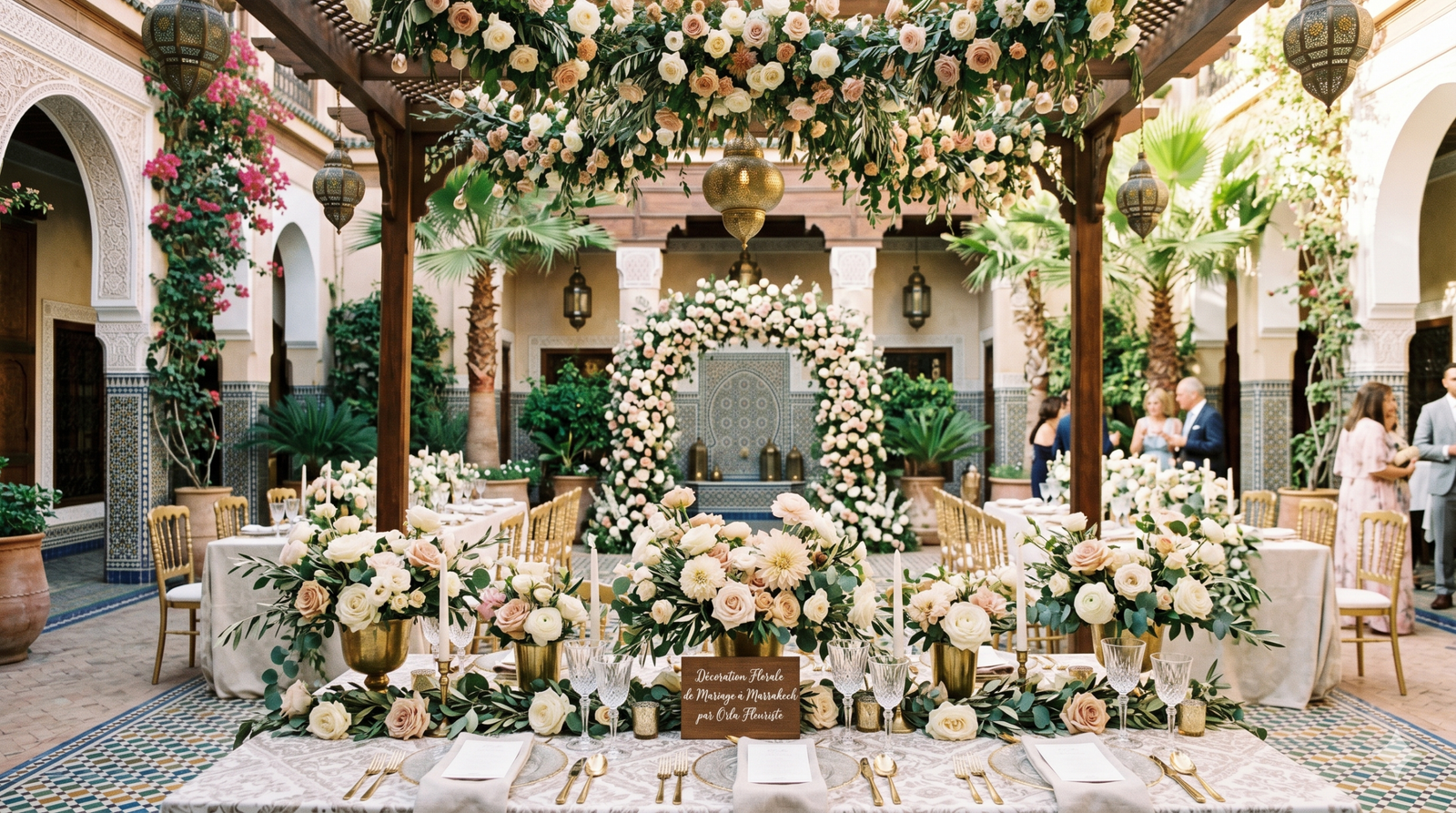 décoration florale mariage Marrakech.